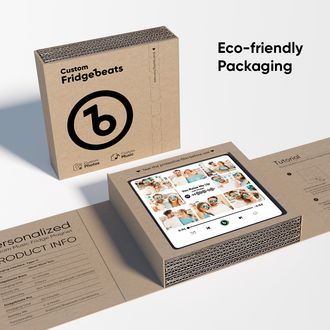 Personalized Music Fridge Magnet Can Plays Song FridgeBeats Pro Supports Bluetooth Connectivity Upgrade Photo Colorful Album Fridge Magnet 9 Photos Gifts for Valentine's Day - makephotopuzzleuk