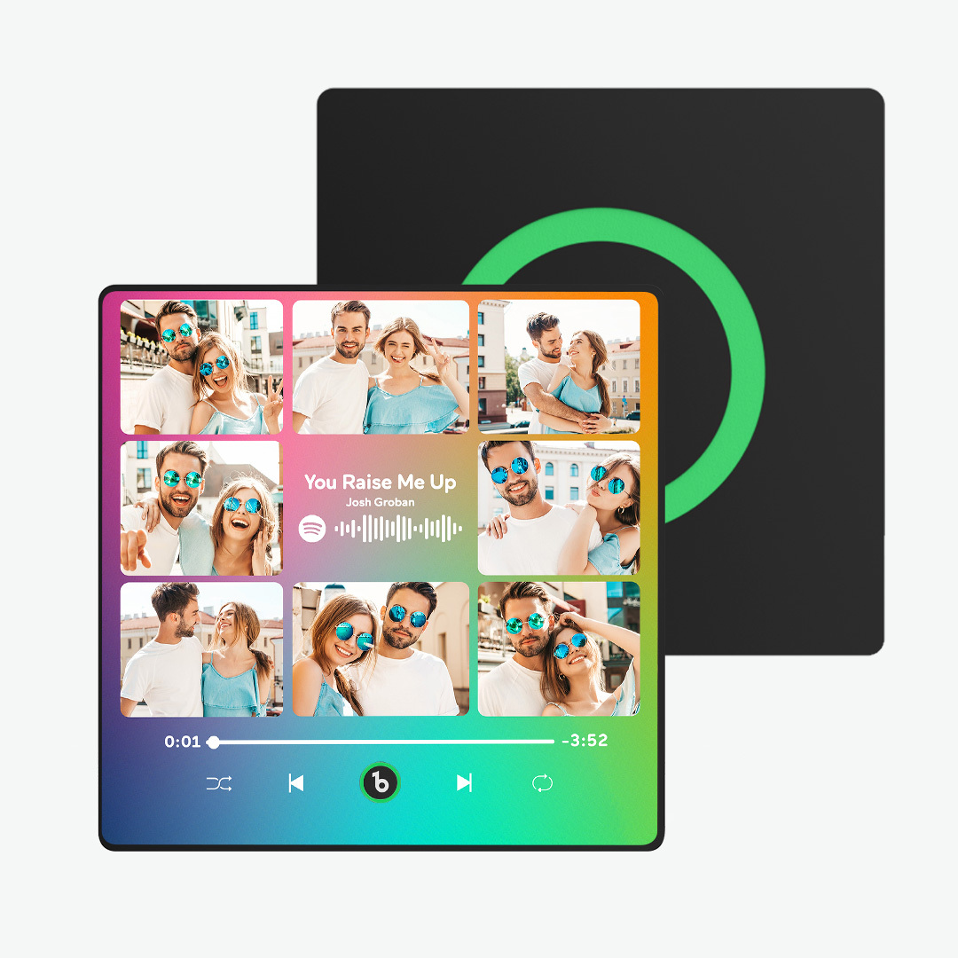 Personalized Music Fridge Magnet Can Plays Song FridgeBeats Pro Supports Bluetooth Connectivity Upgrade Photo Colorful Album Fridge Magnet 9 Photos Gifts for Valentine's Day - makephotopuzzleuk