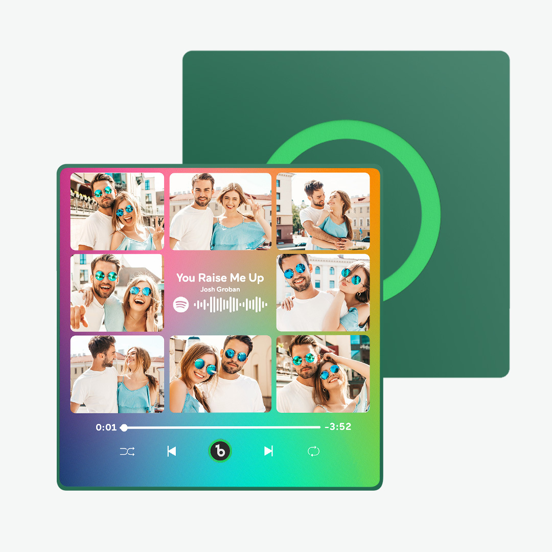 Personalized Music Fridge Magnet Can Plays Song FridgeBeats Pro Supports Bluetooth Connectivity Upgrade Photo Colorful Album Fridge Magnet 9 Photos Gifts for Valentine's Day - makephotopuzzleuk