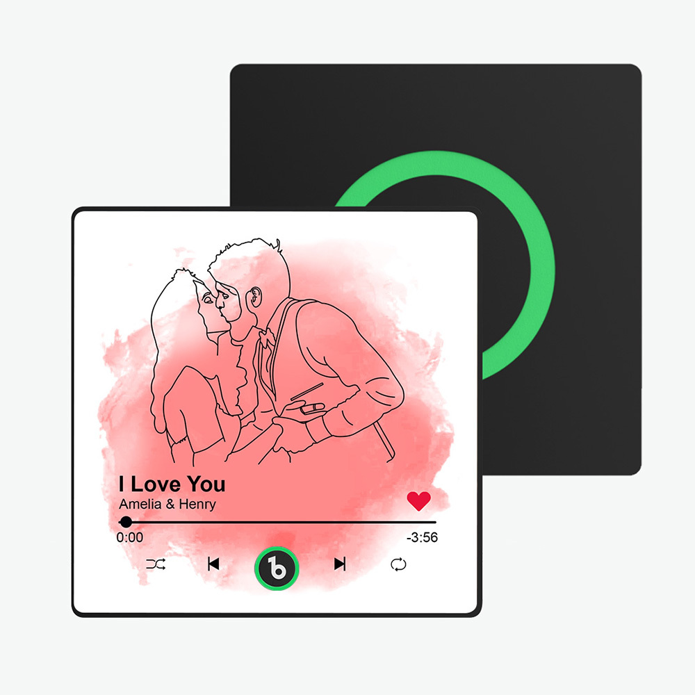 Customized Line Drawing Music Fridge Magnets Personalized Portrait from Photo Fridge Magnets Gift for Husband Wife Home Decor for Couples Valentine's Day Gifts - makephotopuzzleuk