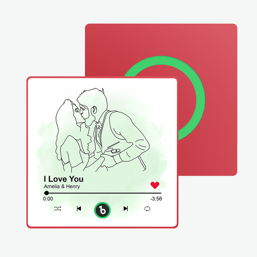 Customized Line Drawing Music Fridge Magnets Personalized Portrait from Photo Fridge Magnets Gift for Husband Wife Home Decor for Couples Valentine's Day Gifts - makephotopuzzleuk