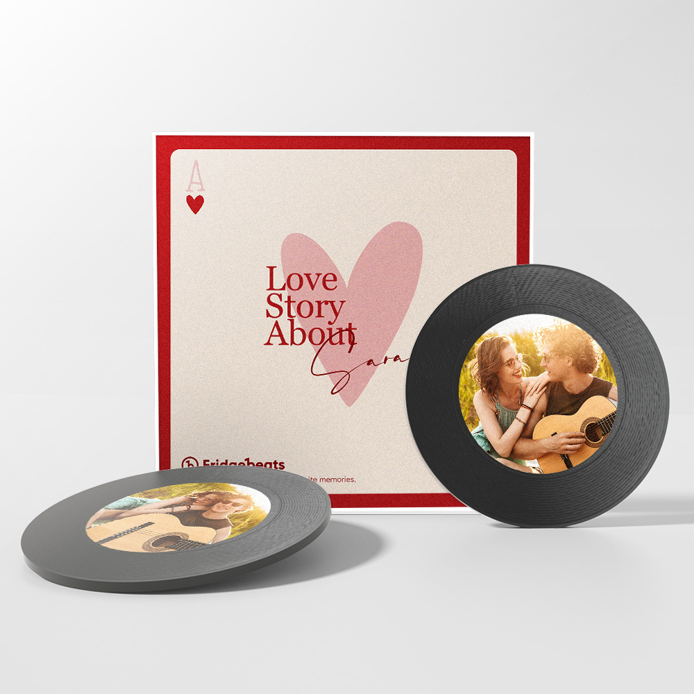 Custom Music and Photo Fridge Magnet NFC Song Fridge Magnets Valentine's Day Gifts