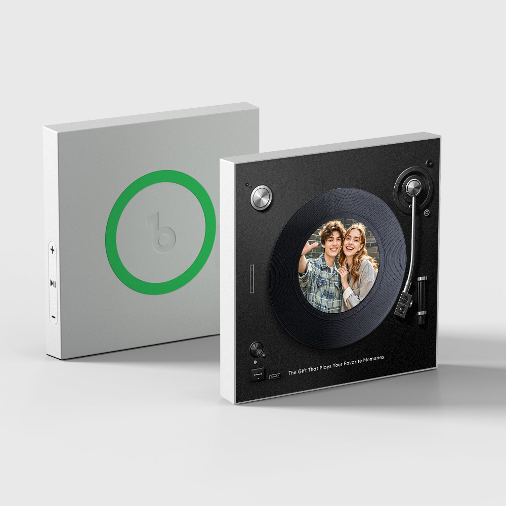 Custom Music And Photo Fridge Magnet Personalized Record Fridge Magnet Valentine's Gift for Couple - makephotopuzzleuk