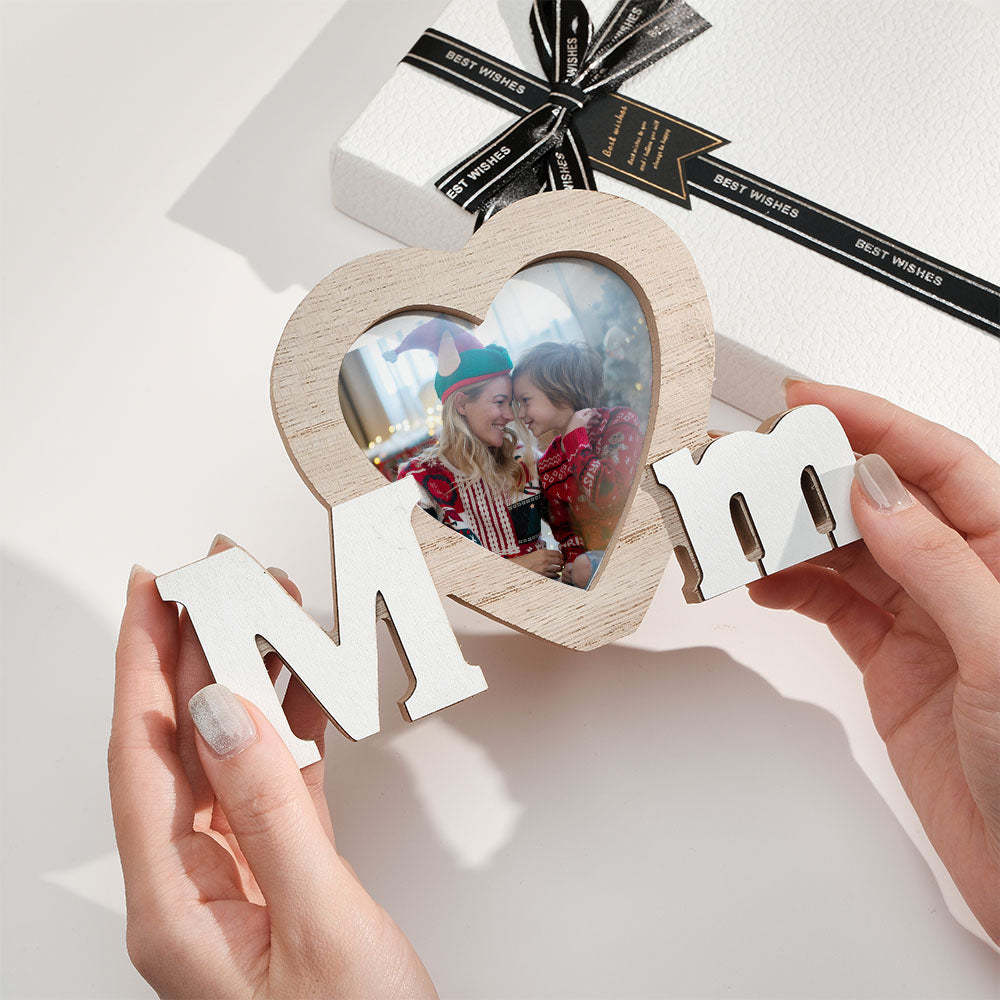 Custom Photo Wooden Frame Mum Christmas Gifts