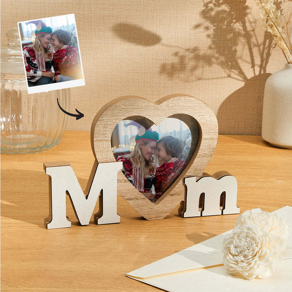 Custom Photo Wooden Frame Mum Christmas Gifts