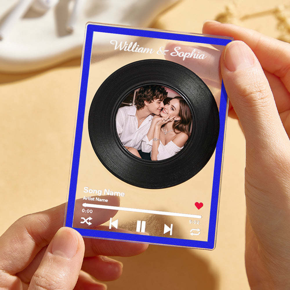 Personalized NFC Vinyl Record Plaque Rotatable Vinyl Record Music Plaque Gift for Lover - makephotopuzzleuk