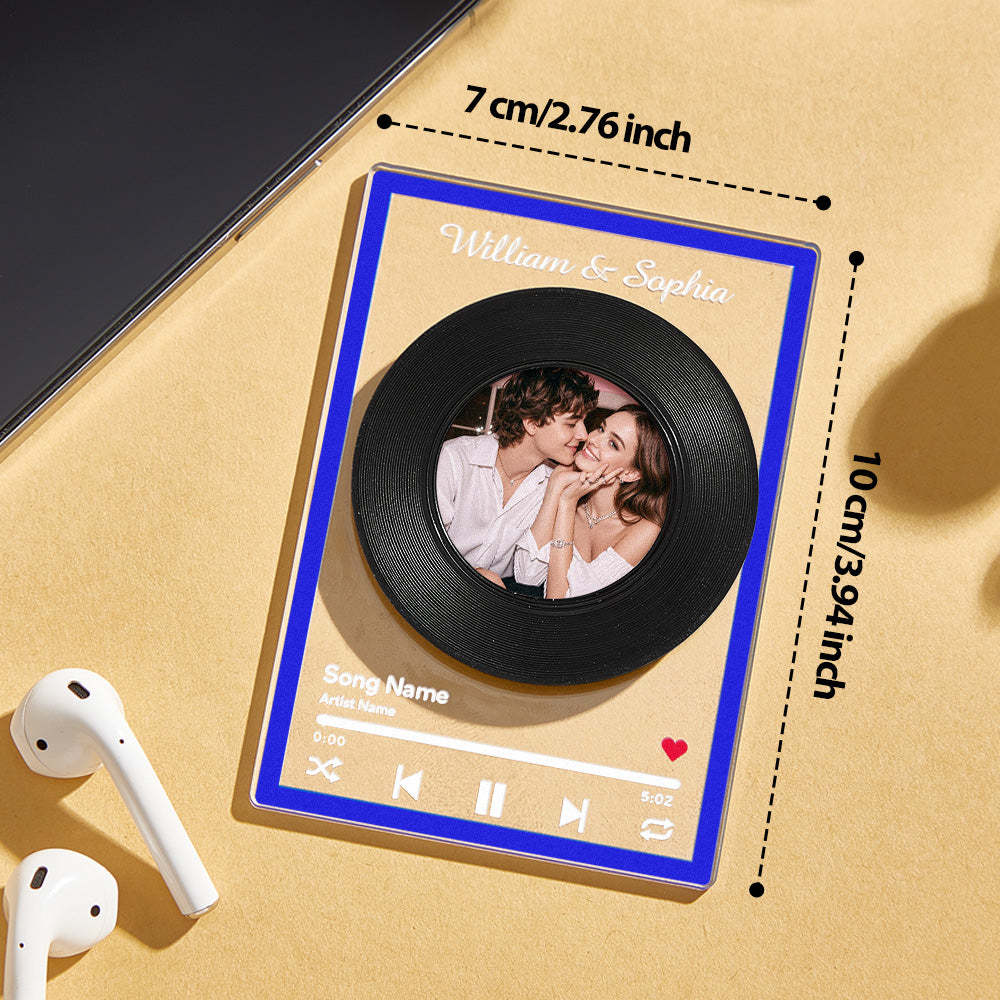 Personalized NFC Vinyl Record Plaque Rotatable Vinyl Record Music Plaque Gift for Lover - makephotopuzzleuk
