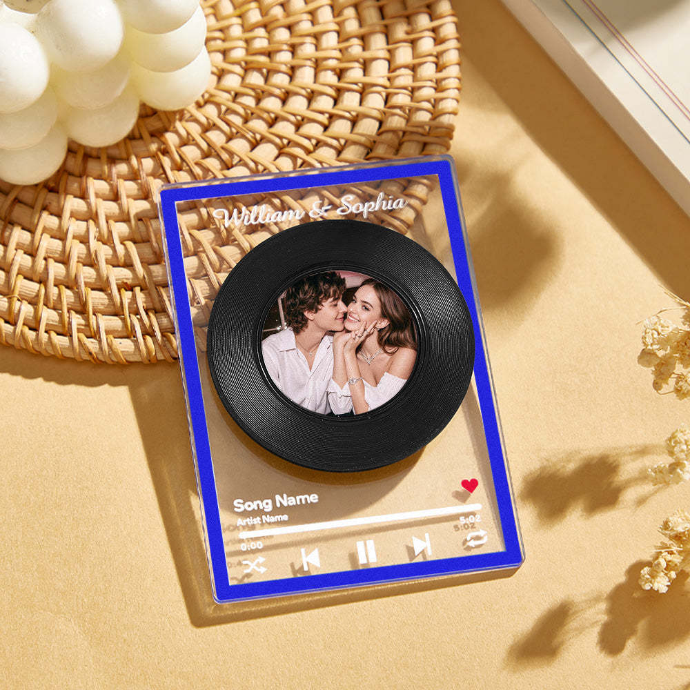 Personalized NFC Vinyl Record Plaque Rotatable Vinyl Record Music Plaque Gift for Lover - makephotopuzzleuk