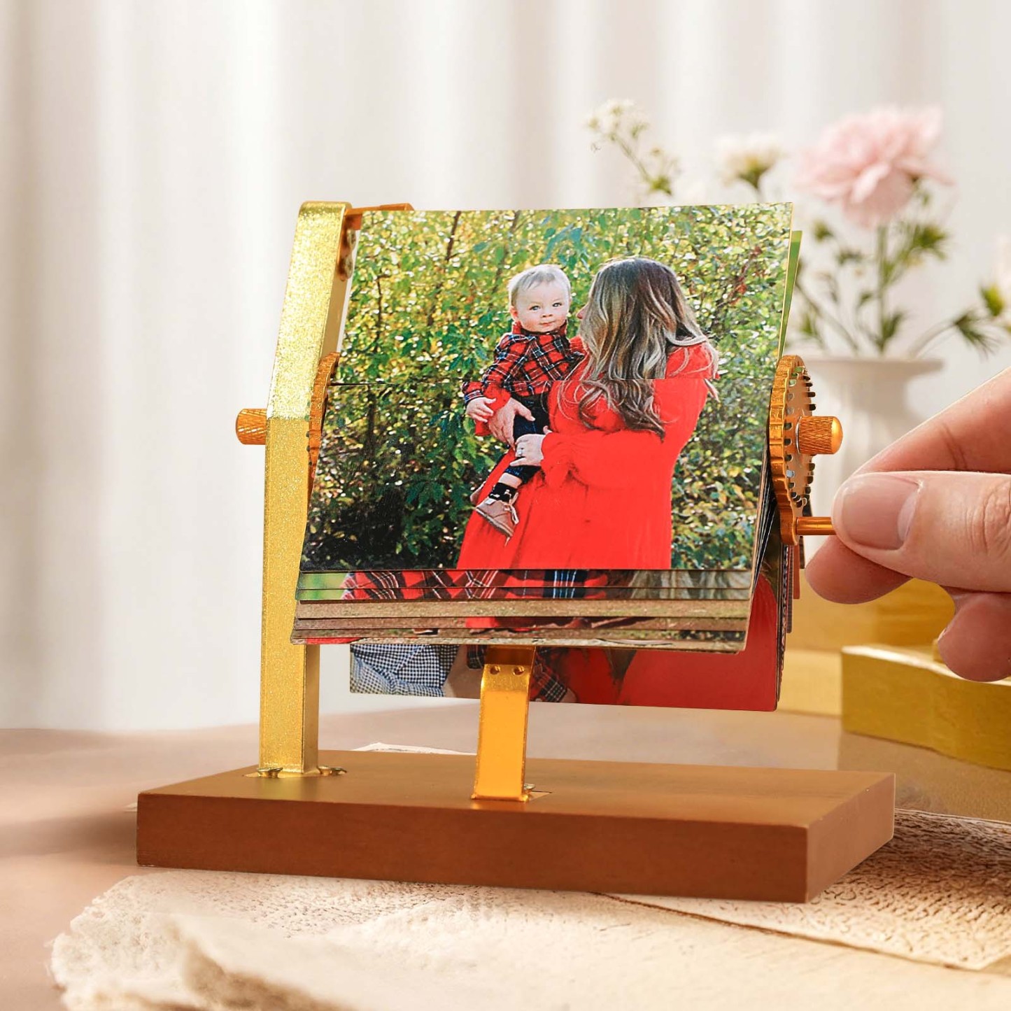 Personalized Flip Book from Your Memories - Custom Flip Book Rotating Photo Album Gift for Her/Him, Memories in Motion Flipbook - makephotopuzzleuk