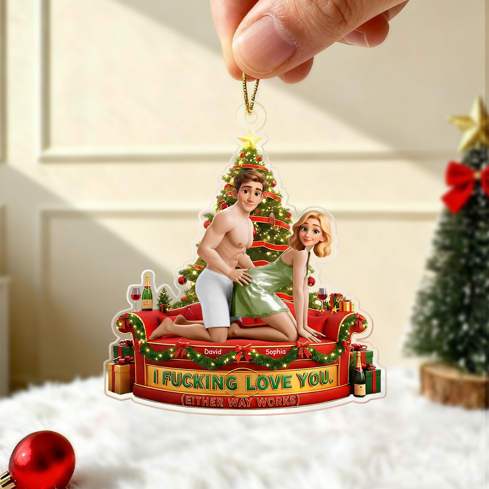 I Fucking Love You Couple Ornament Personalized Gift for Couples - makephotopuzzleuk