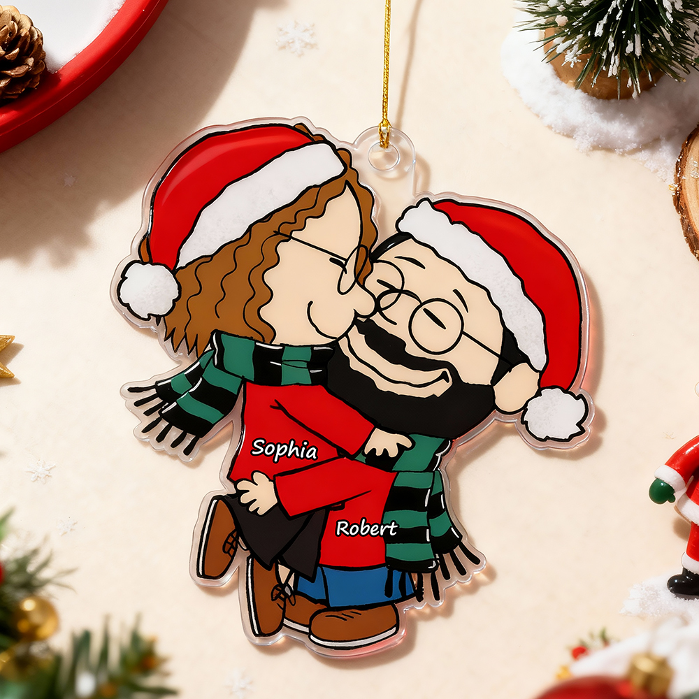 Custom Cartoon Couple Ornament | Personalized Christmas Gift | Valentine's Day Gifts - makephotopuzzleuk