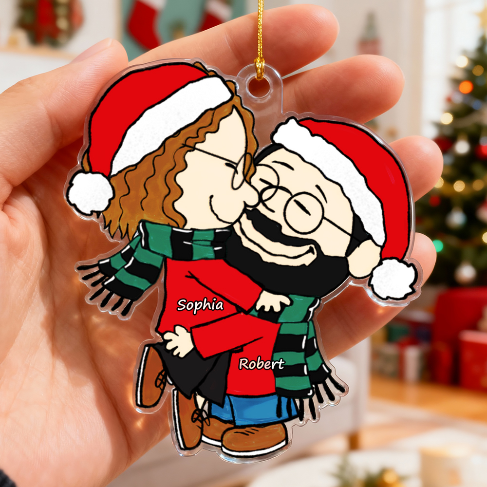 Custom Cartoon Couple Ornament | Personalized Christmas Gift | Valentine's Day Gifts - makephotopuzzleuk