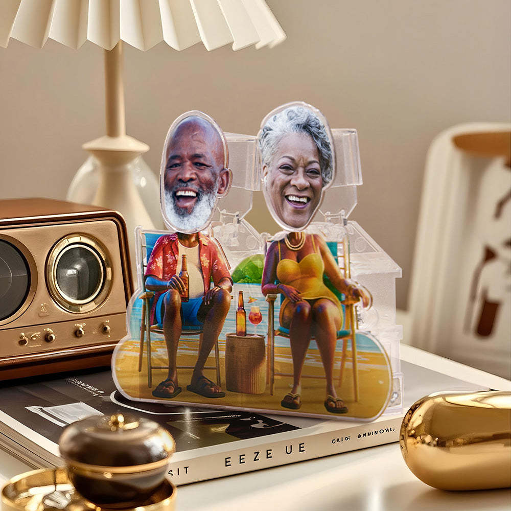 Personalized Face Dad and Mom Shaking Head Standee Gift for Dad and Mom - makephotopuzzleuk