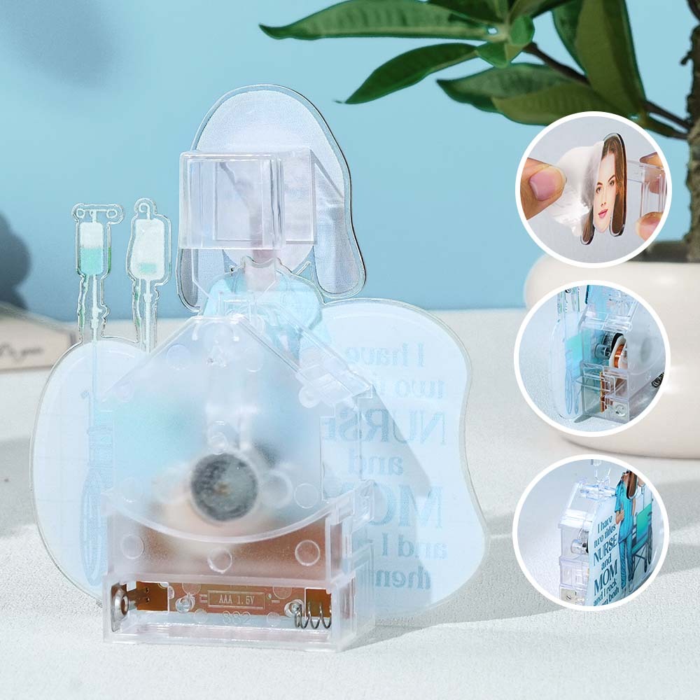 Personalized Face Nurse and Mom Shaking Head Standee Gift for Mom - makephotopuzzleuk