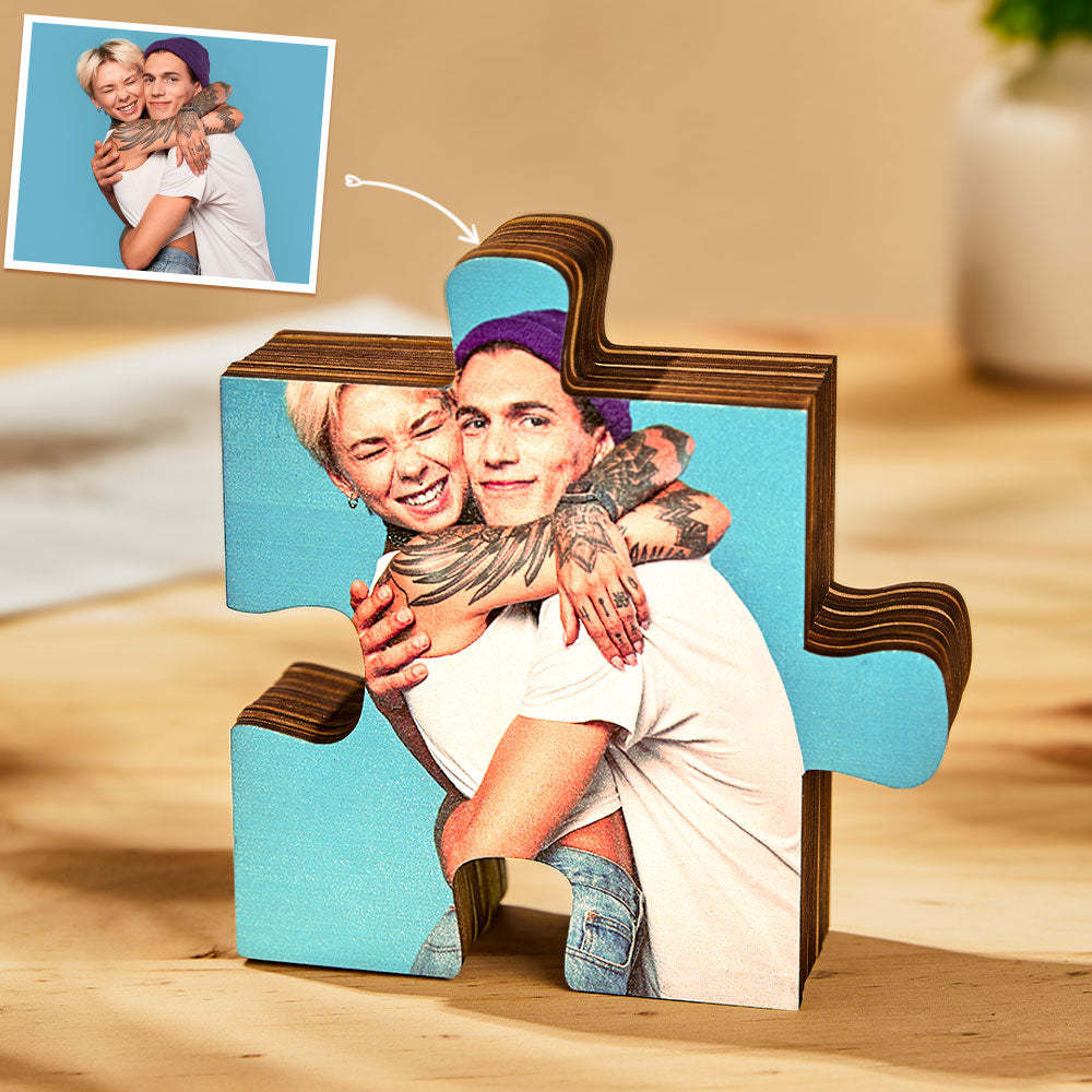 Custom Photo Jigsaw Frame Decoration Personalised Picture Puzzle Piece  Desktop Decoration - makephotopuzzleuk