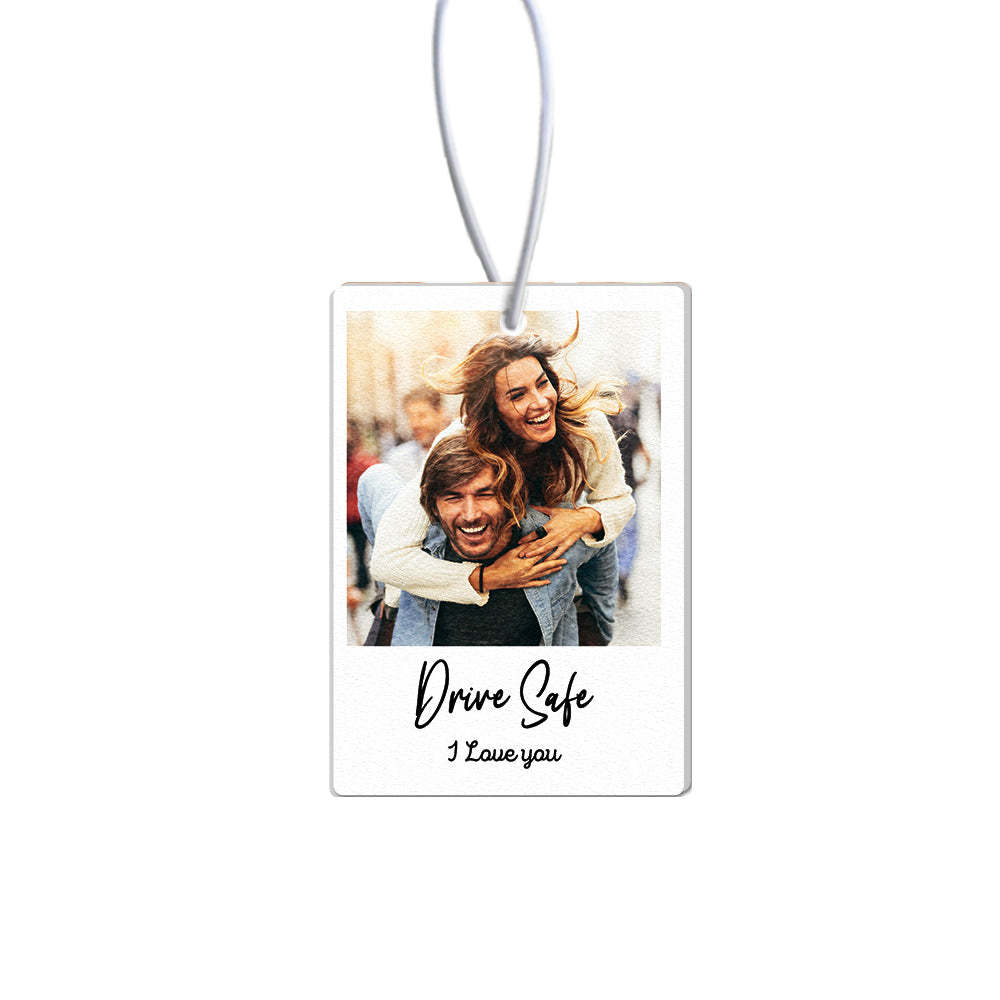 personalized Photo Car Air Freshener Rearview Mirror Ornament Air Freshener Drive Safe Gifts for Him - makephotopuzzleuk