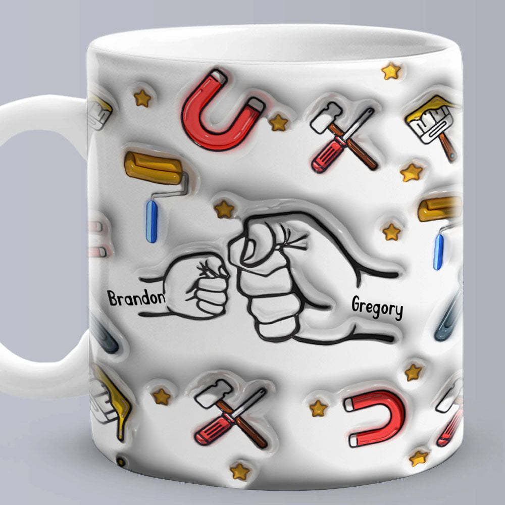 Personalized Custom 3D Inflated Effect Printed Mug Father's Day Gifts - mysiliconefoodbag