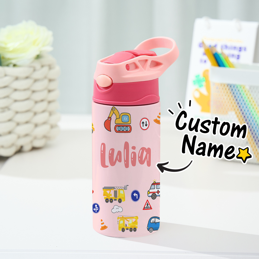 Custom Name Printed Kids Cute Water Bottle - Personalized Back To School Gifts For Kids - makephotopuzzleuk