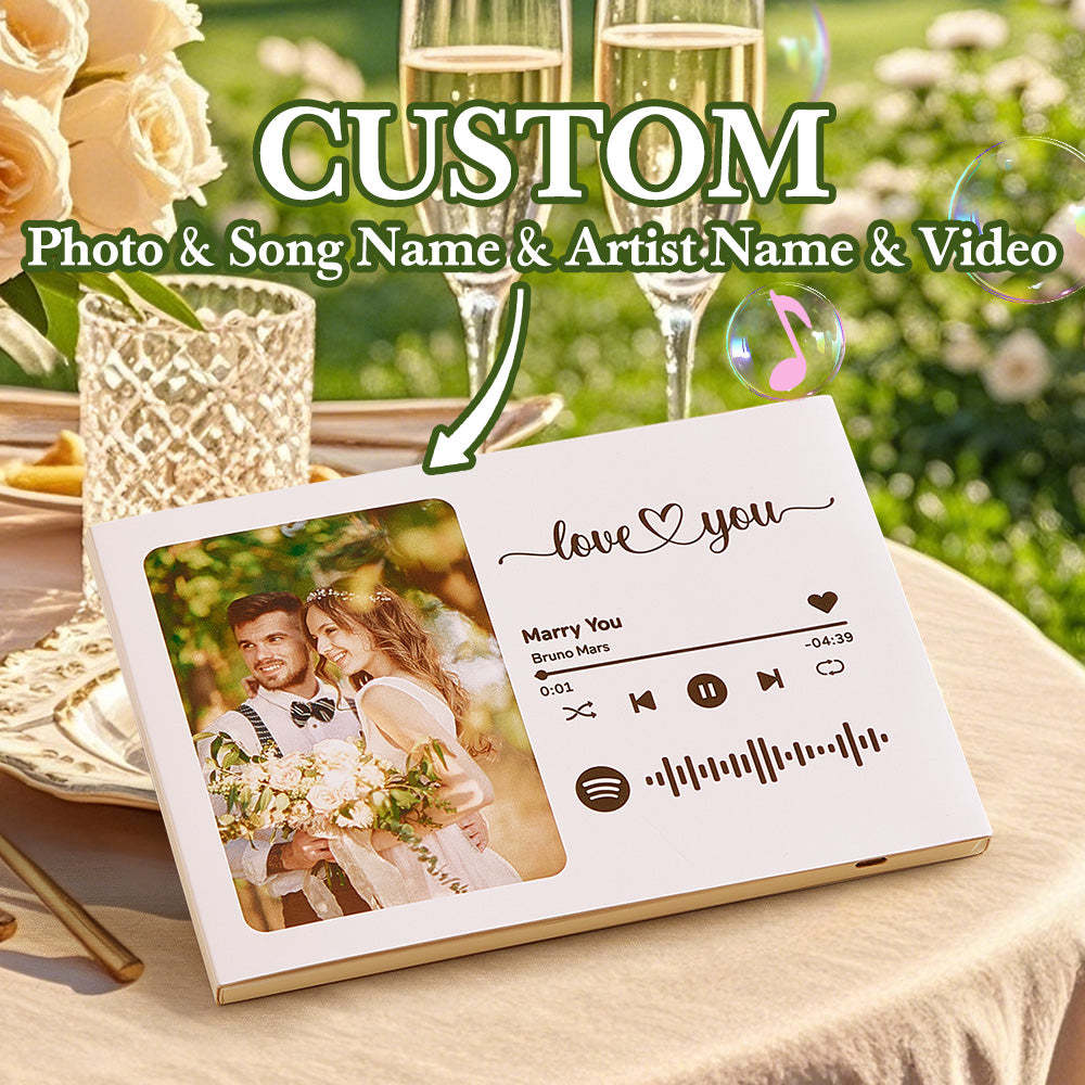 Personalised Video Book Custom Video Greeting Card Brochures Video Book Gift for Couples