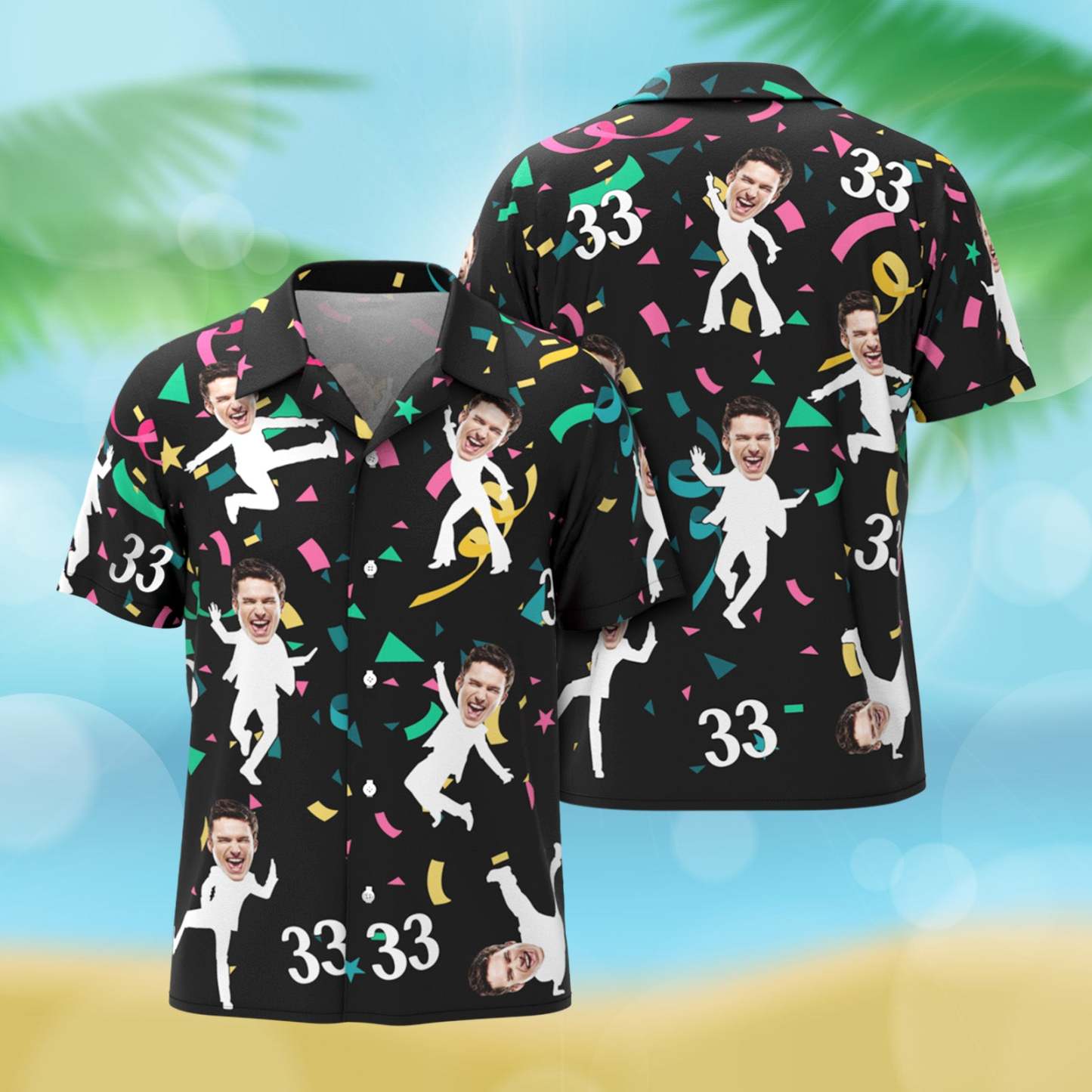 Custom Button-down Shirts Brithday Hawaiian Shirts Brithday Gifts For Him - makephotopuzzleuk