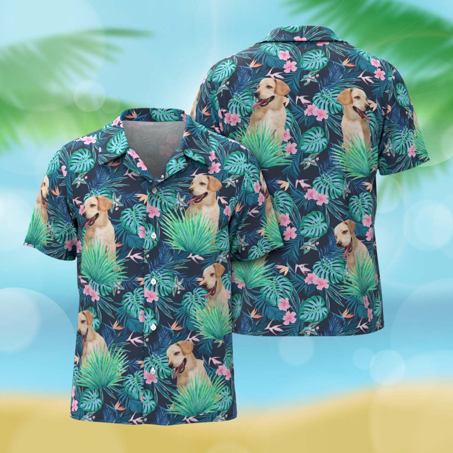 Personalized Hawaiian Shirt, Short Slevee Hawaiian Aloha Shirt, Hawaii Style, Unique Gift Ideas For Pet Lovers - makephotopuzzleuk