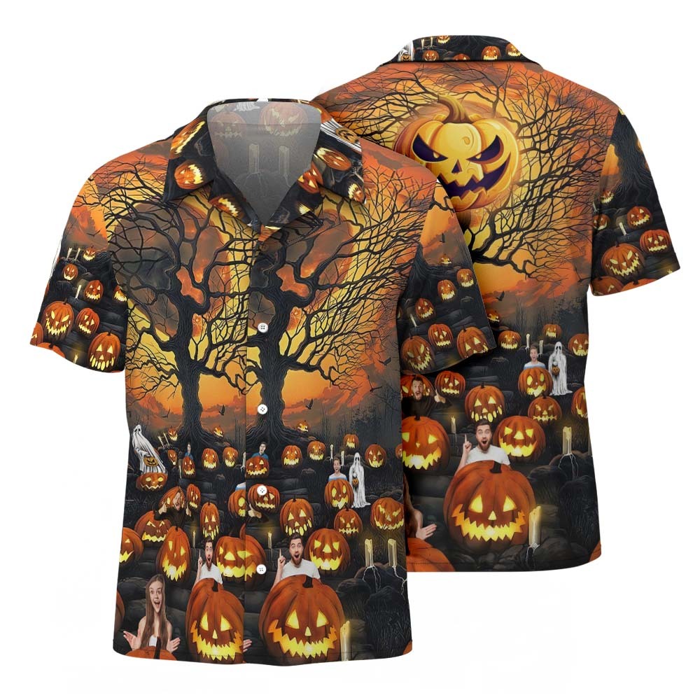 Custom Photo Pet Hawaiian Shirt Halloween Shirt - makephotopuzzleuk
