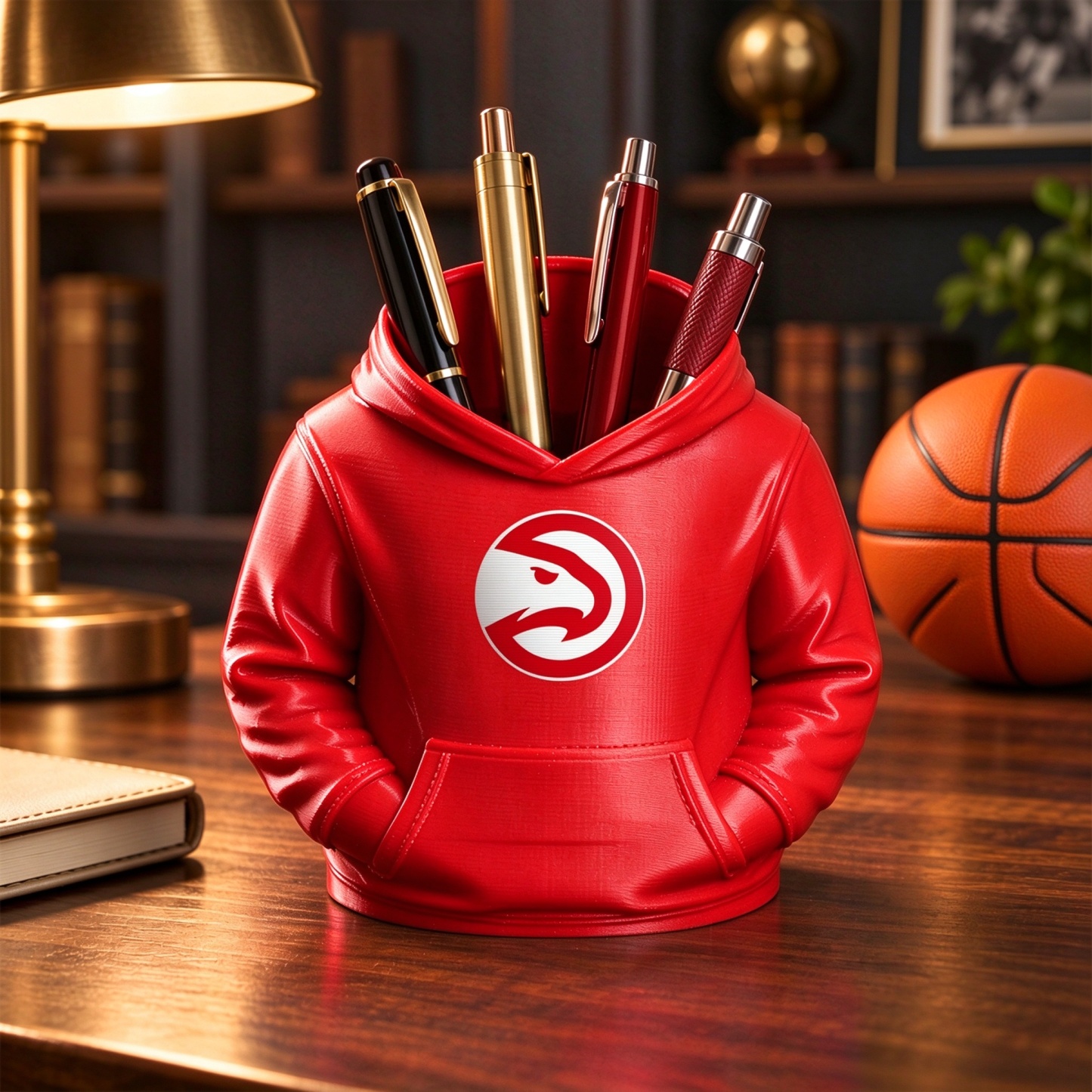 Basketball Hoodie Desk Organizer, Pen Pencil and Utensil Holder Fan Gift - makephotopuzzleuk