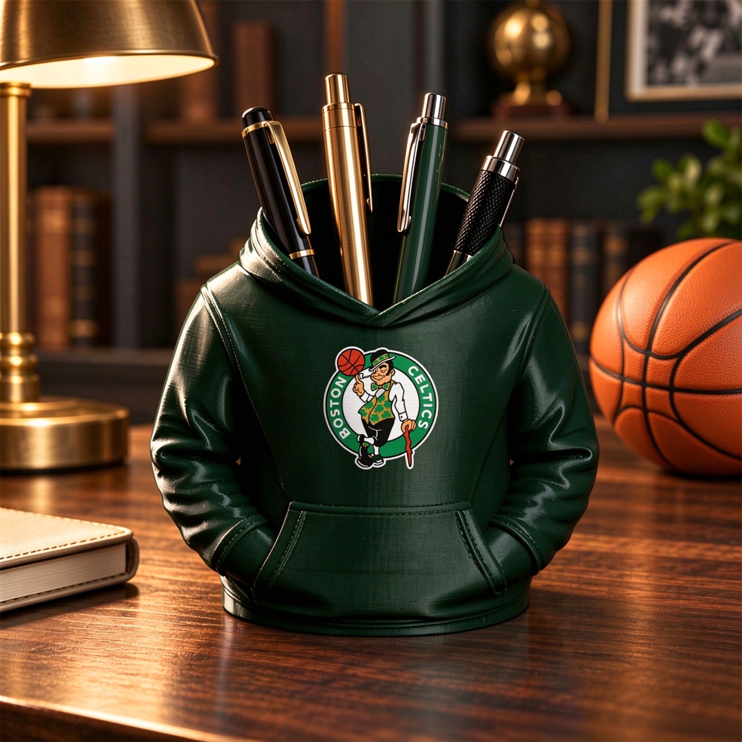 Basketball Hoodie Desk Organizer, Pen Pencil and Utensil Holder Fan Gift - makephotopuzzleuk