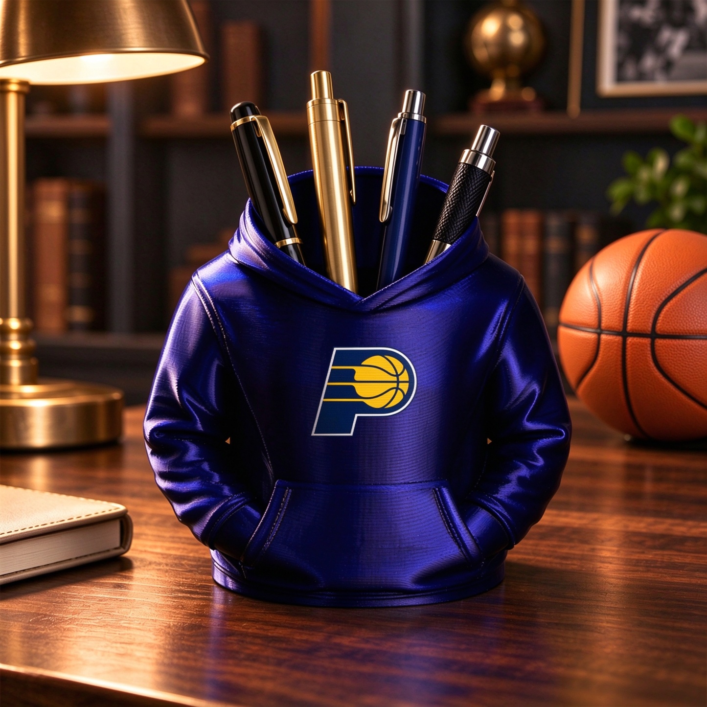 Basketball Hoodie Desk Organizer, Pen Pencil and Utensil Holder Fan Gift - makephotopuzzleuk