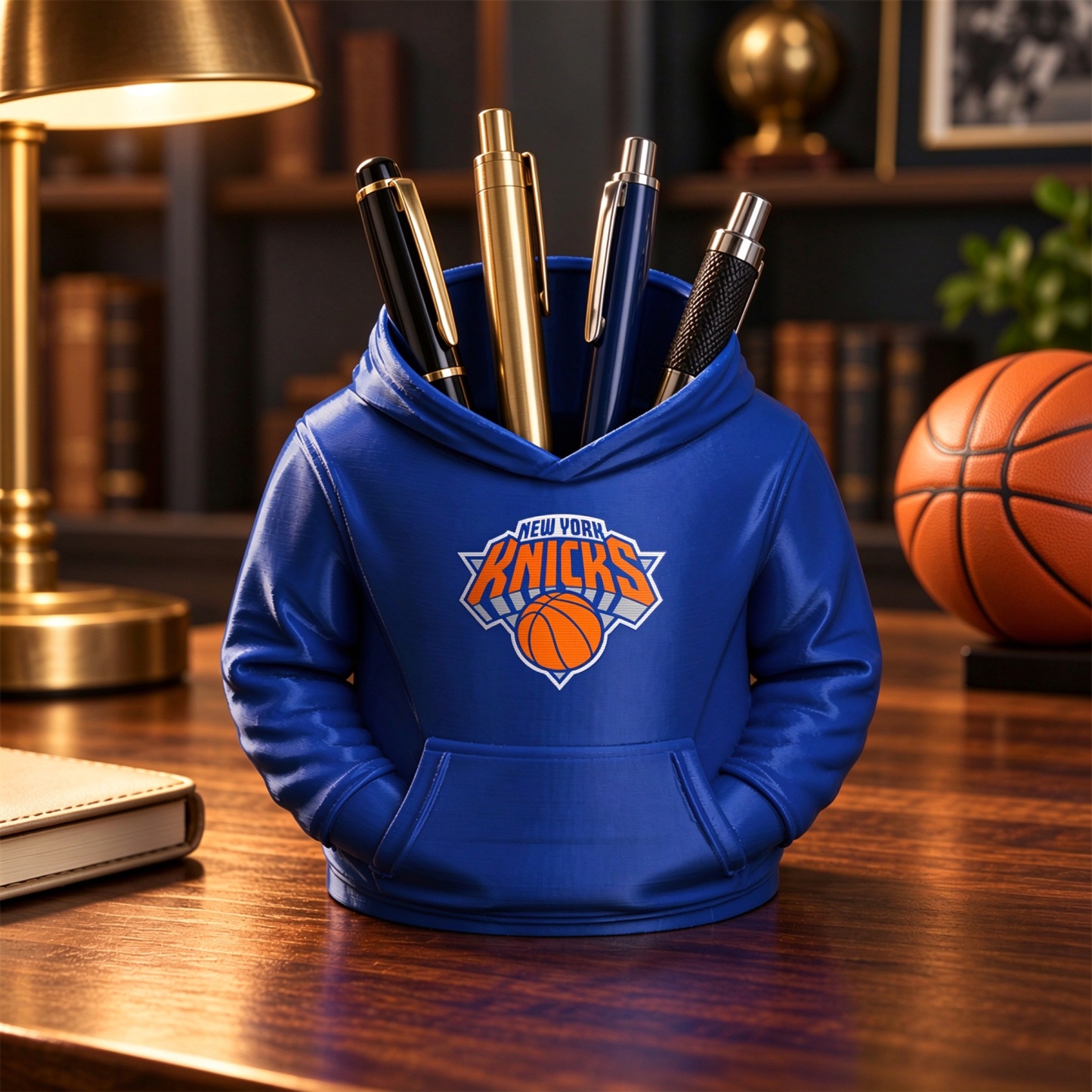 Basketball Hoodie Desk Organizer, Pen Pencil and Utensil Holder Fan Gift - makephotopuzzleuk