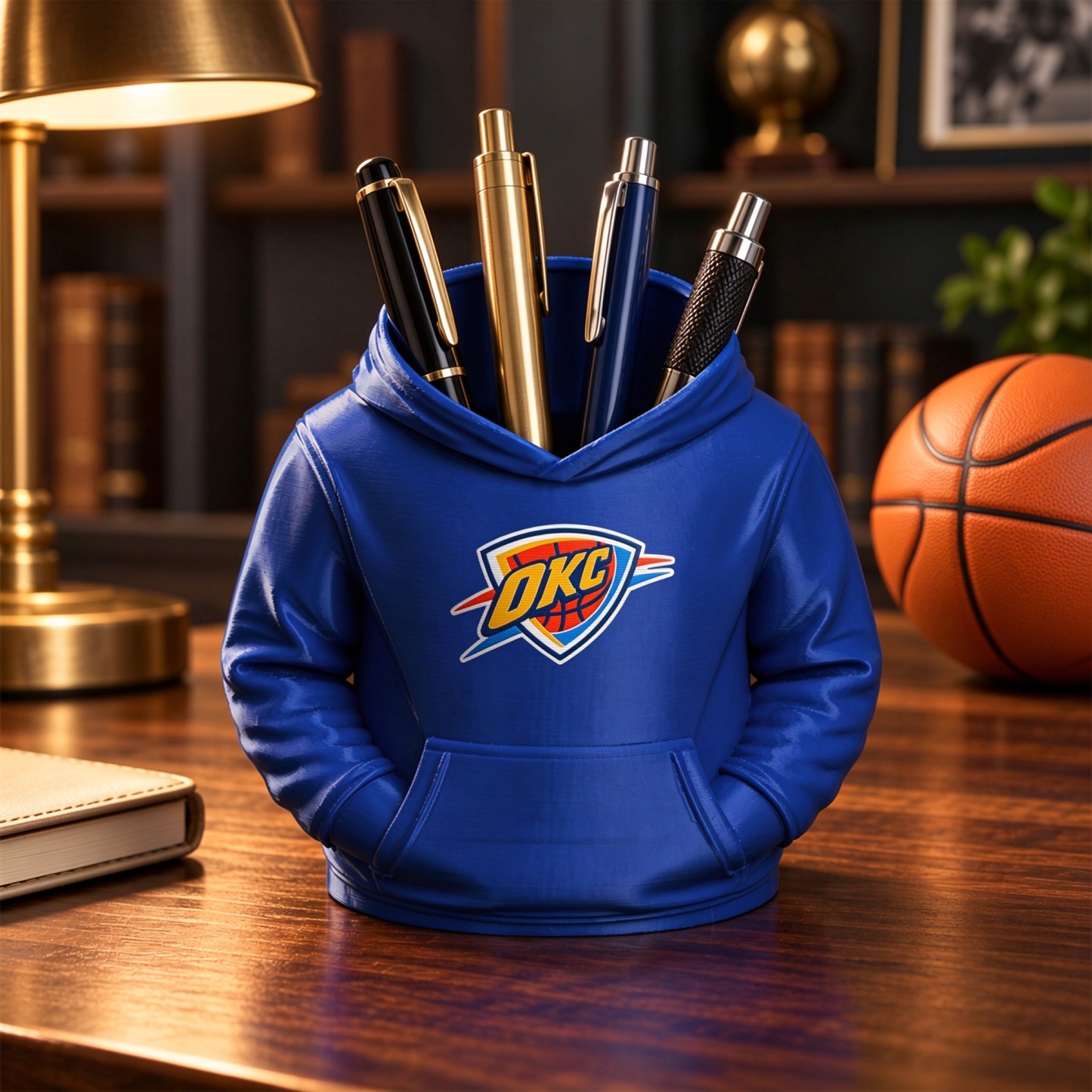 Basketball Hoodie Desk Organizer, Pen Pencil and Utensil Holder Fan Gift - makephotopuzzleuk