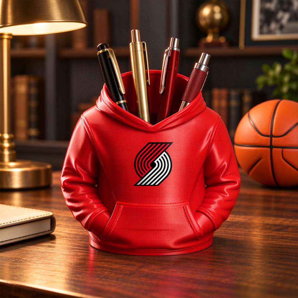 Basketball Hoodie Desk Organizer, Pen Pencil and Utensil Holder Fan Gift - makephotopuzzleuk