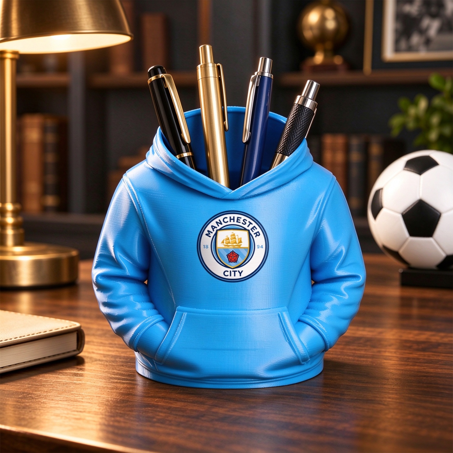 UK Football Hoodie Pen Holder 3D Printed Desk Organizer Soccer Fan Gift - makephotopuzzleuk