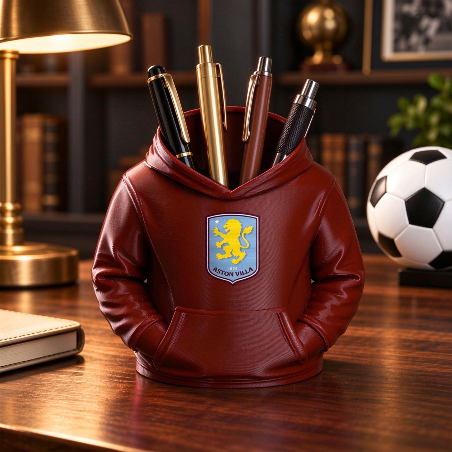UK Football Hoodie Pen Holder 3D Printed Desk Organizer Soccer Fan Gift - makephotopuzzleuk