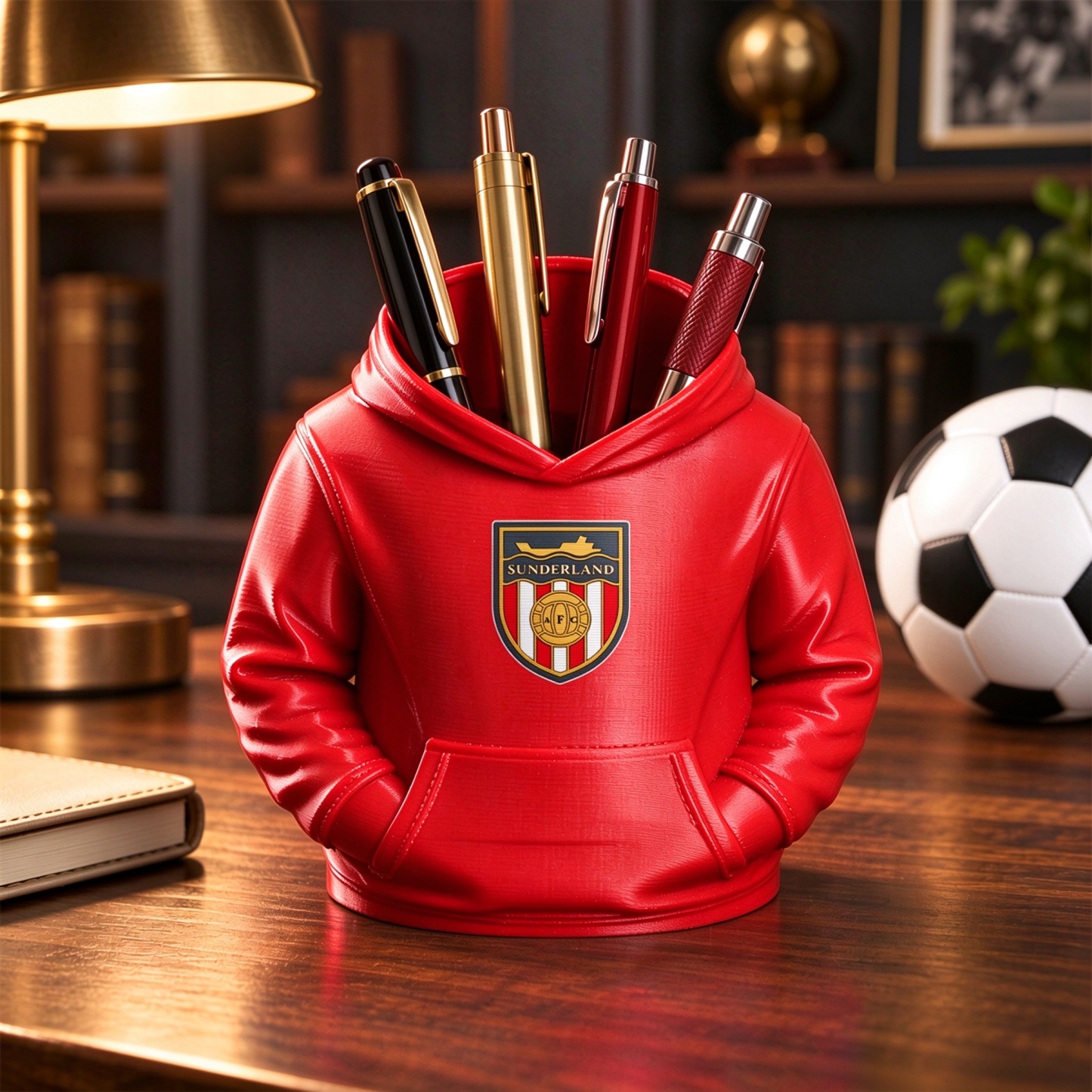UK Football Hoodie Pen Holder 3D Printed Desk Organizer Soccer Fan Gift - makephotopuzzleuk