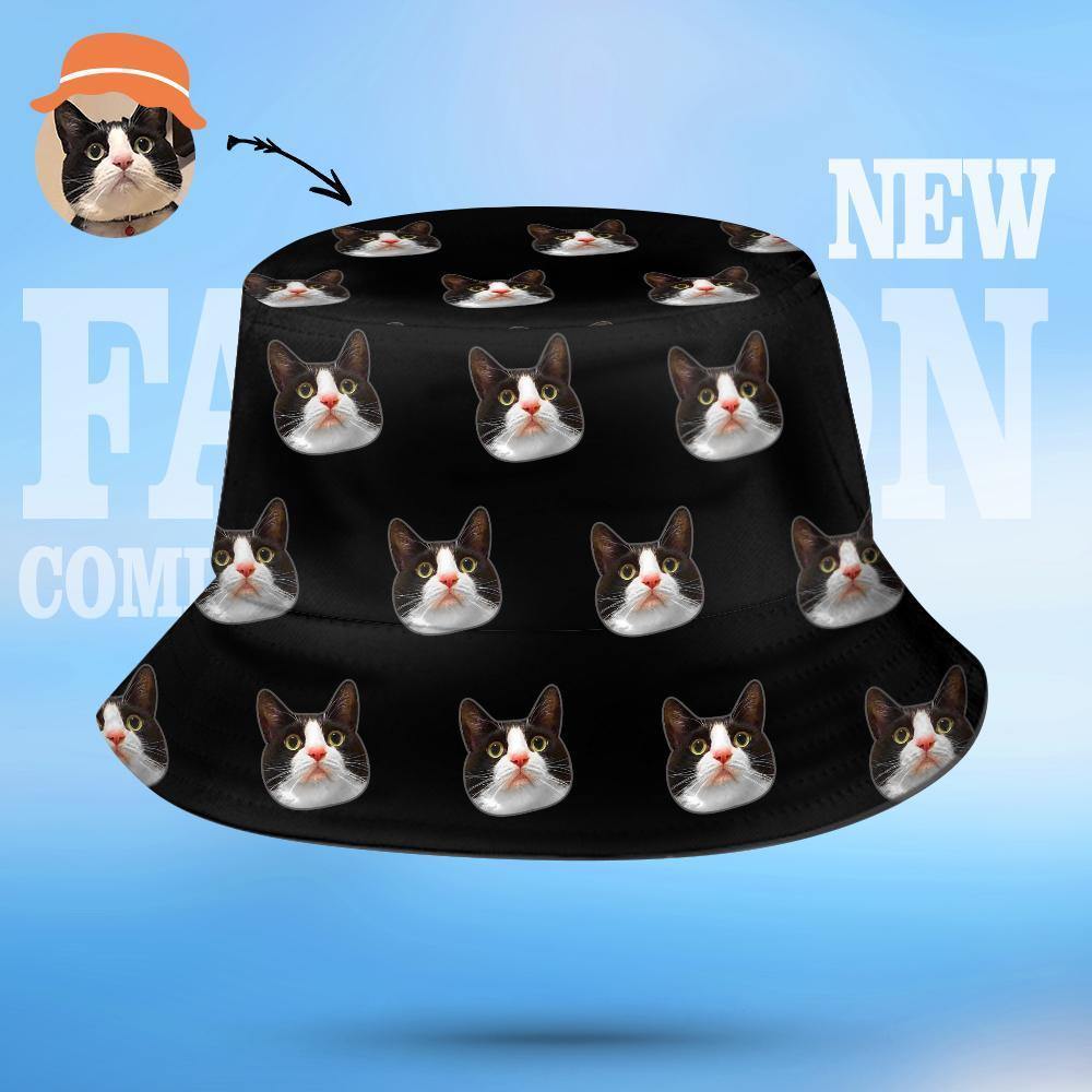 Personalised Your Photo Face and Pet Summer Bucket Hat Fisherman Hat