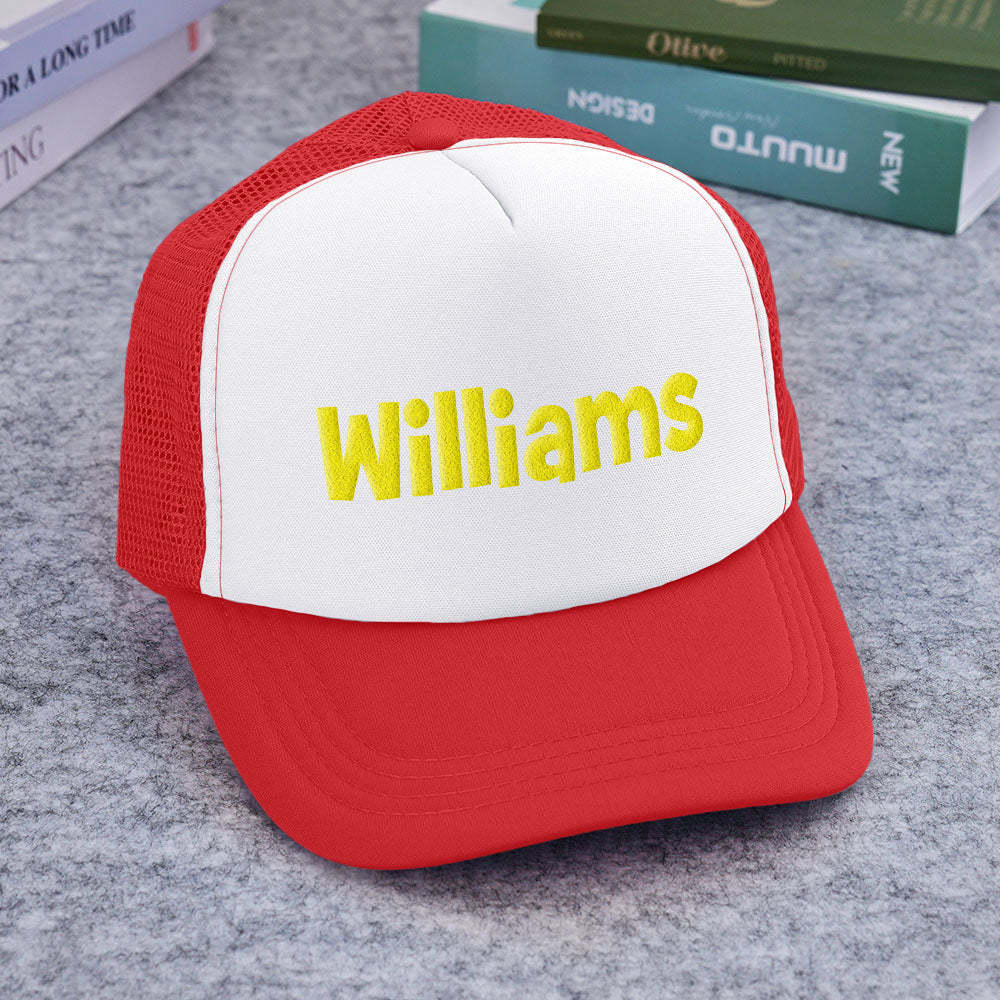Custom Puff Print Trucker Hat Personalized Name Foam Trucker Caps for Adult - makephotopuzzleuk