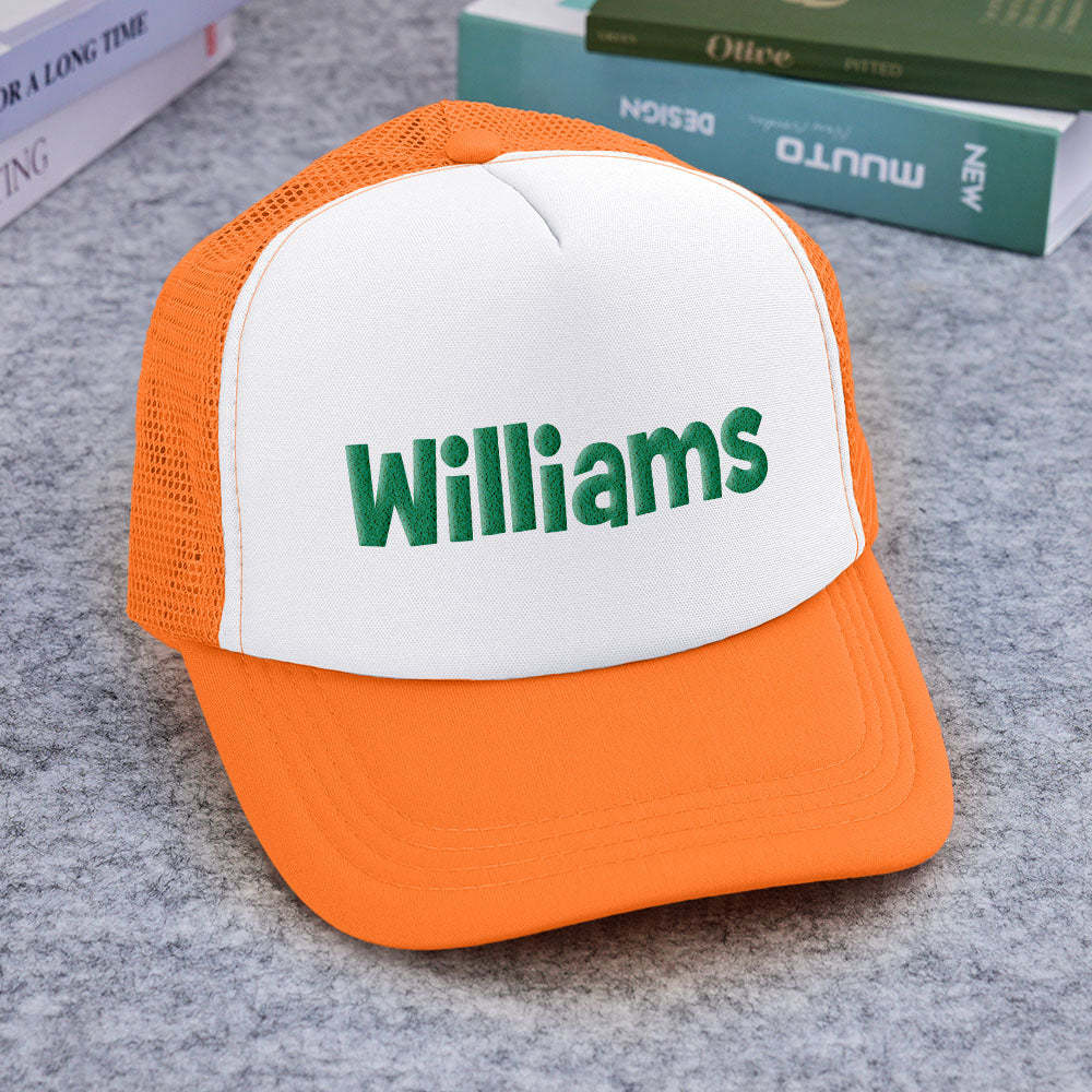 Custom Puff Print Trucker Hat Personalized Name Foam Trucker Caps for Adult - makephotopuzzleuk