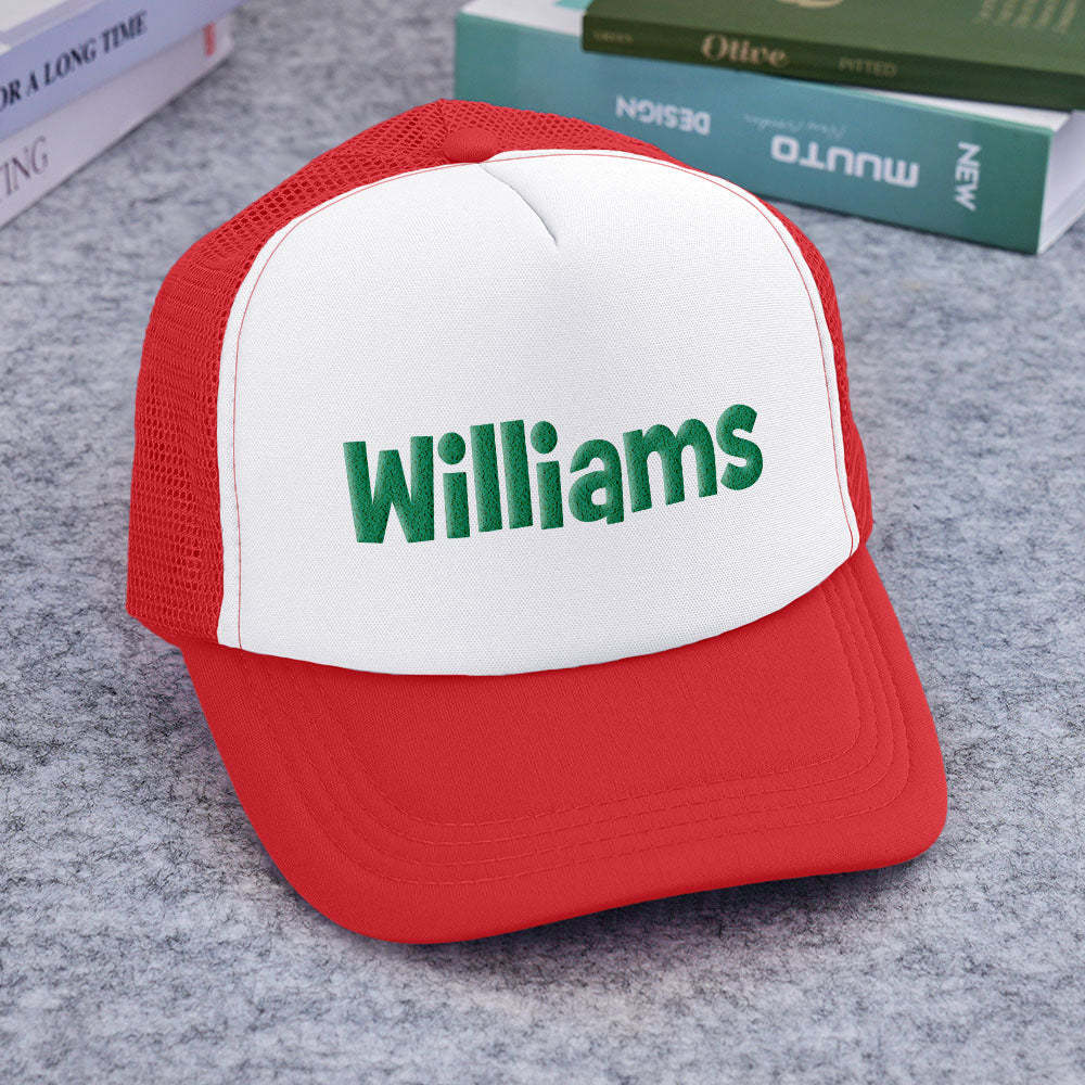 Custom Puff Print Trucker Hat Personalized Name Foam Trucker Caps for Adult - makephotopuzzleuk