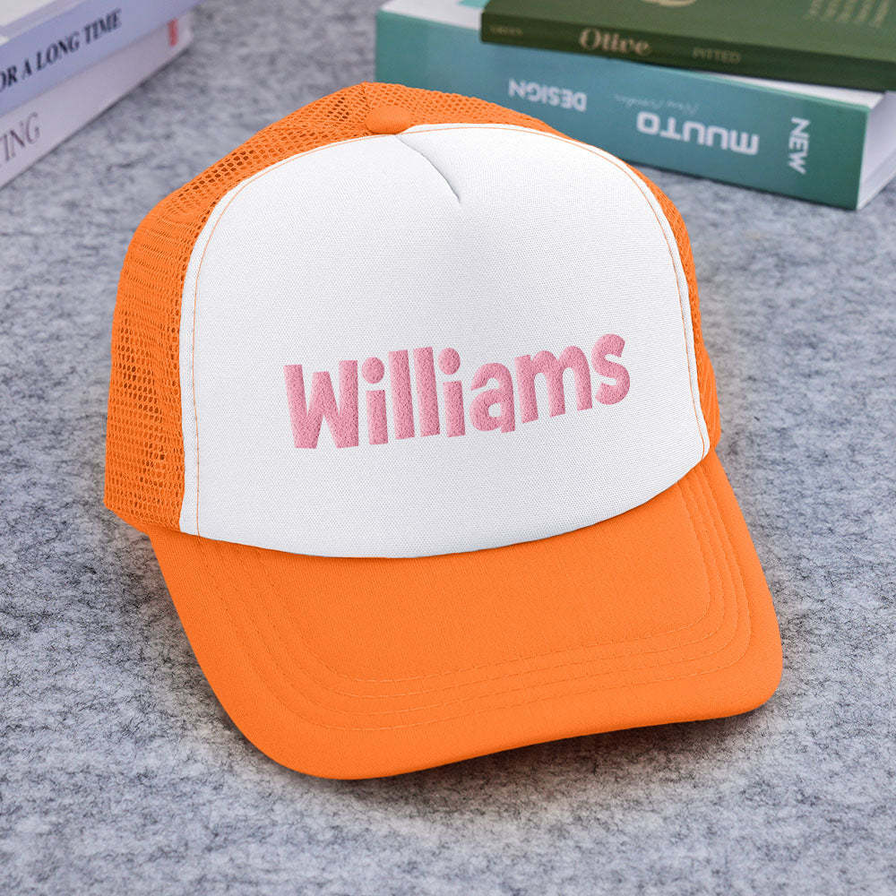 Custom Puff Print Trucker Hat Personalized Name Foam Trucker Caps for Adult - makephotopuzzleuk
