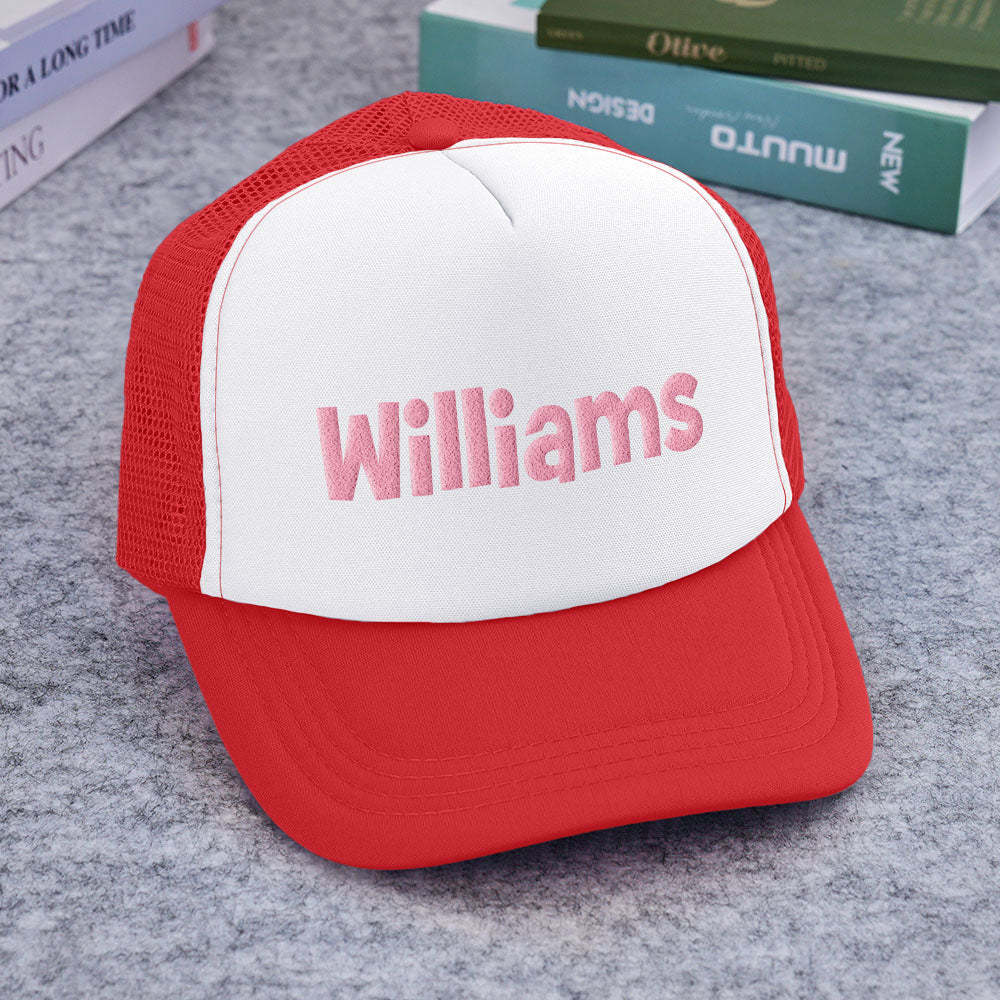 Custom Puff Print Trucker Hat Personalized Name Foam Trucker Caps for Adult - makephotopuzzleuk