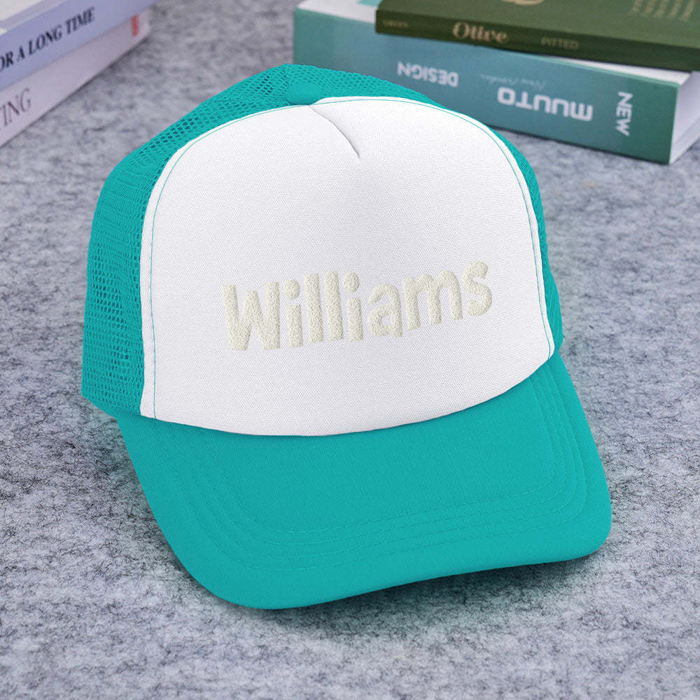 Custom Puff Print Trucker Hat Personalized Name Foam Trucker Caps for Adult - makephotopuzzleuk