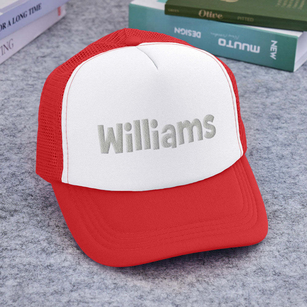 Custom Puff Print Trucker Hat Personalized Name Foam Trucker Caps for Adult - makephotopuzzleuk