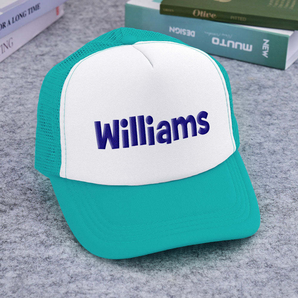 Custom Puff Print Trucker Hat Personalized Name Foam Trucker Caps for Adult - makephotopuzzleuk