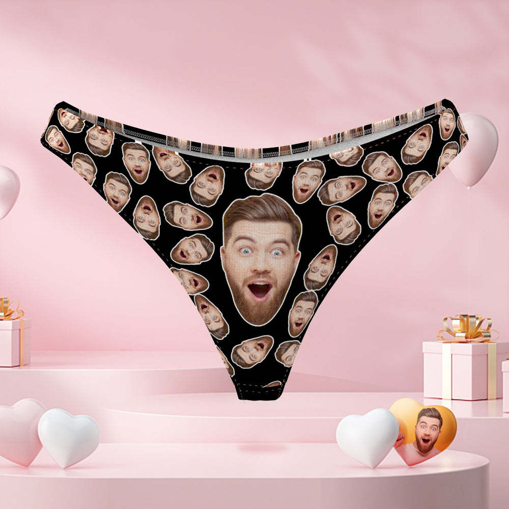 Gift for Her Face Photo Custom Thong Panties For Girlfriend Birthday Funny Gift
