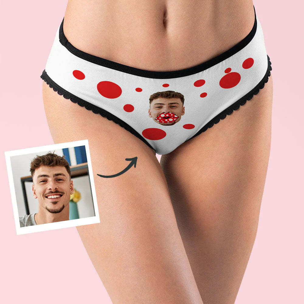 Custom Face Boxers AR View Personalised Funny Lips Valentine's Day Gift For Her - MyFaceBoxerUK
