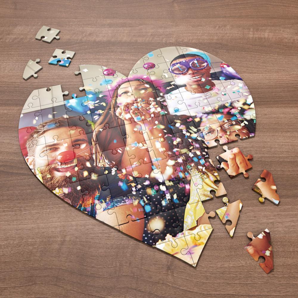 Birthday Photo Puzzle Personalized Photo Heart Shaped Puzzle Birthday Gift