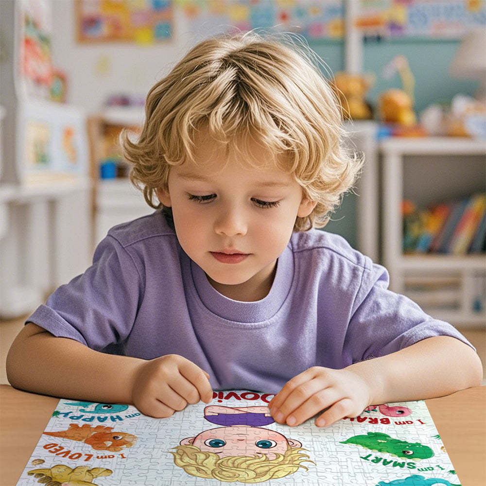 Custom Animal Jigsaw Puzzle Personalized Gift for Kids Featuring Favorite Animals and a Special Message, Perfect for Birthdays or Holidays