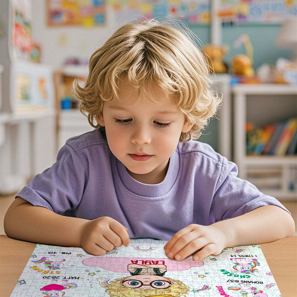 Personalized Jigsaw Puzzle - HAPPY BIRTHDAY | Gift for Grandkids - Kids Christmas Gift - makephotopuzzleuk