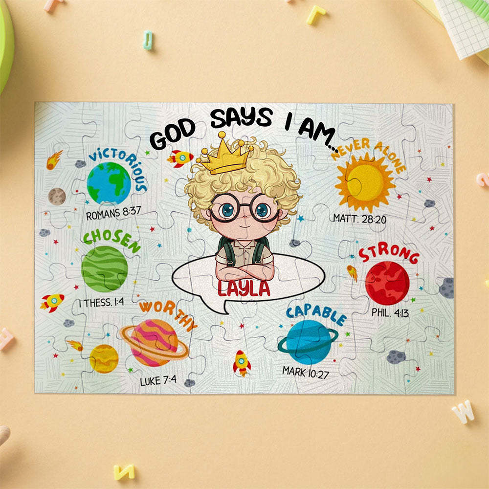 Personalized Jigsaw Puzzle - HAPPY BIRTHDAY | Gift for Grandkids - Kids Christmas Gift - makephotopuzzleuk